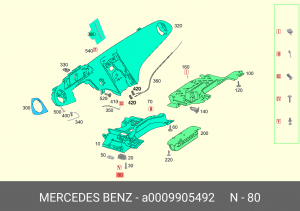 0009905492 Клипса A0009905492 MERCEDES BENZ