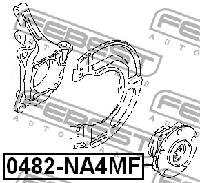 Ступица передняя 0482-NA4MF FEBEST