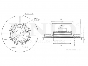 Диск тормозной передний BRD-20502 UNIO