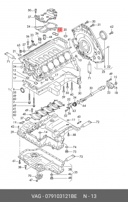 AUDI A5/ A6/ A8/ Q7/ VW TOUAREG 079 103 121 BE VAG