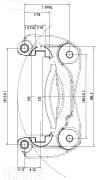Скоба суппорта для а/м Toyota RAV 4 (06-)/Auris II (12-) перед. лев. CF012070 CF012070 TRIALLI