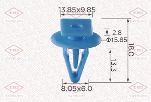 Клипса автомобильная HONDA TJB1476 TJB1476 TATSUMI