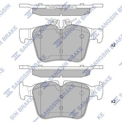 Колодки тормозные дисковые MB W205/S205 1.6/2.0/2.1D 13 SP4002 SP4002 SANGSIN