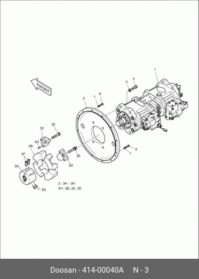 414-00040A Муфта соединительная 414-00040A DOOSAN