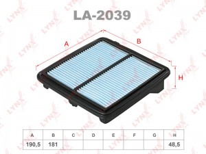 Фильтр воздушный HONDA Civic (06-) LYNX LA-2039 LYNXAUTO