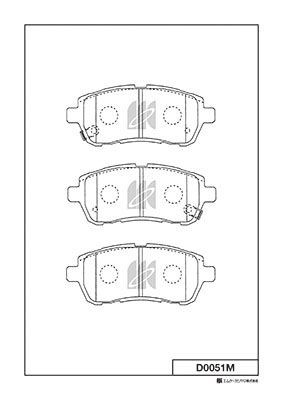 Колодки тормозные дисковые Mazda 2 07-15 D0051M D0051M MK KASHIYAMA