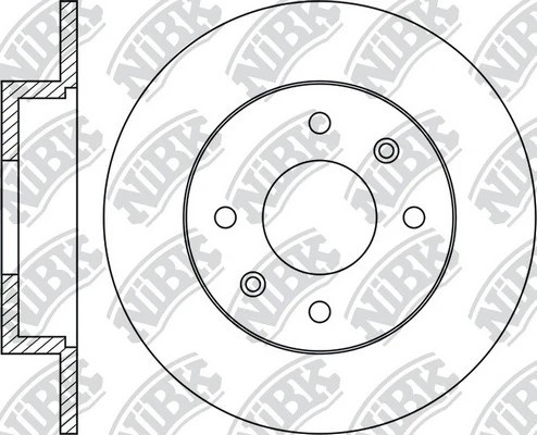 Диск тормозной NISSAN ALMERA (N16) 00-/PRIMERA (P10/P11) 90-02 задний RN1040 RN1040 NIBK