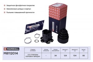 ШРУС внутр. Audi A4 B6 B7 00-  A6 C6 04-  A8 D3 02- M8112014 M8112014 MARSHALL