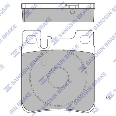 Колодки тормозные передние MB W140 91/W202 94/W210 97/W220 2.8/3.2 98 SP1795 SP1795 SANGSIN