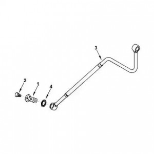 Болт-штуцер М12х1,5х24 КАМАЗ Камминз ISBe, EQB, 6CT, ISLe (3905860) (Haffen) 0654 HAFFEN