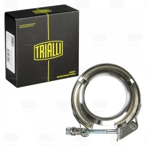Хомут глушителя V-band быстросъемный с фланцами D=57 мм нержавеющая сталь VC 57 SS TRIALLI