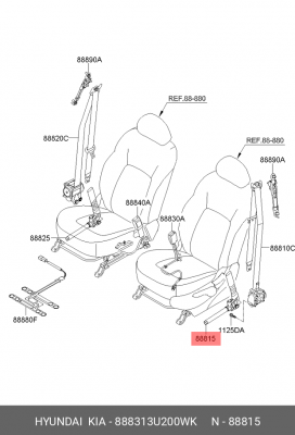 КРЕПЛЕНИЕ РЕМНЯ БЕЗОПАСНОСТИ 888313U200WK HYUNDAI KIA