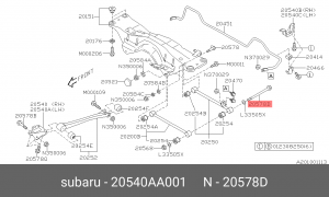 БОЛТ 120Х24Х18 20540-AA001 20540AA001 SUBARU