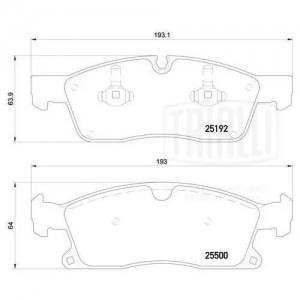 Колодки торм. для а/м Mercedes ML W166 11- диск. перед. 192x64 PF4287 PF 4287 TRIALLI