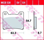 Колодки дисковые MCB530 MCB530 TRW LUCAS