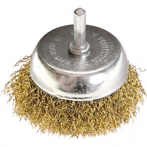 Кордщетка для дрели "чашка" 50мм витая латунь MATRIX 74475 MATRIX