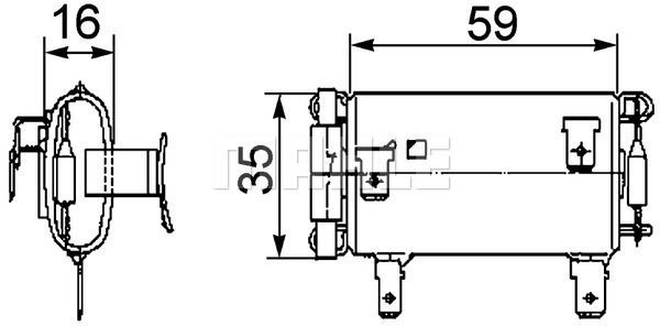 Резистор отопителя DAF 65-95CF/XF XF95/105/MB Actros/Axor/Atego ABR 14 000P MAHLE KNECHT