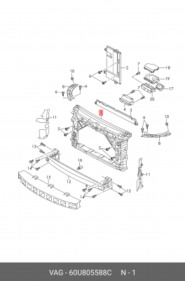 SKODA RAPID (2013>) 60U 805 588 C VAG
