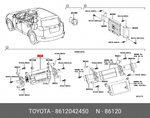 Магнитола 86120-42450 TOYOTA