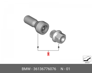 комплект секретных болтов!\ BMW all 36 13 6 776 076 BMW