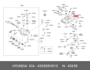Штифт HYUNDAI HD65,78,County (M035S5) вилки КПП OE 436585H010 HYUNDAI KIA