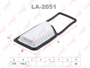 Фильтр воздушный TOYOTA Pixis (12-) LYNX LA-2051 LYNXAUTO