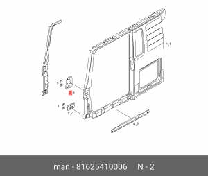 Плата с резьбой верх MAN 81625410006 MAN