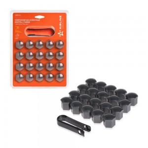 Колпачок для колесных болтов и гаек под ключ 19мм пластик глянцевые серые 20шт.  AWBN02 AIRLINE