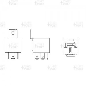 Реле 12V 30/40A 5 конт. для а/м Lada, УАЗ, ГАЗ, VAG, GM "STARTVOLT" SCR 0116 START VOLT