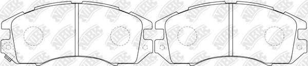Колодки тормозные SUBARU Impreza (92-00) задние (4шт.) NIBK PN7248 NIBK