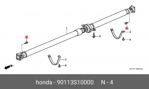 БОЛТ 90113S10000 90113S10000 HONDA