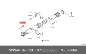 болт карданного вала!\ Nissan 37120-JD00B NISSAN