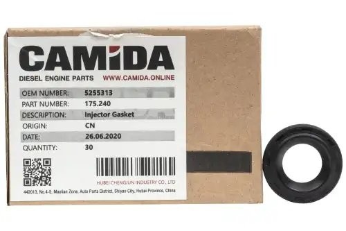 Уплотнитель форсунки ГАЗЕЛЬ дв. Cummins ISF2.8 5255313 (клапанной крышки) 175240 CAMIDA