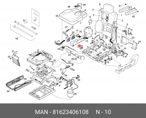 РМК сидения 81623406108 MAN