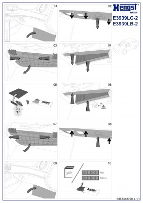 фильтр салона! уголный к-кт\ MB W222 13> E3939LC2 HENGST