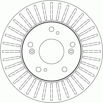 Диск тормозной передний HONDA CIVIC VII 1.4-1.6, CIVIC VIII 1.3, STREAM (RN) DF7 DF7195 TRW