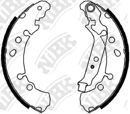 Колодки тормозные TOYOTA Yaris (05-11) задние барабанные (4шт.) NIBK FN0622 NIBK