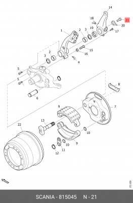 болт фланцевый M12x20 !\Scania 815045 SCANIA