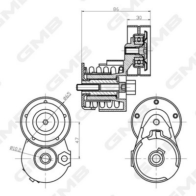 Натяжитель GAT20200 GAT20200 GMB
