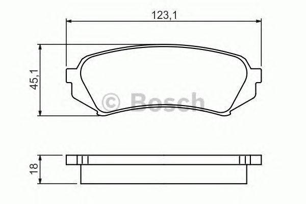 Колодки тормозные TOYOTA Land Cruiser (J100) (98-07) LEXUS LX470 (98-07) задние  0 986 424 641 BOSCH