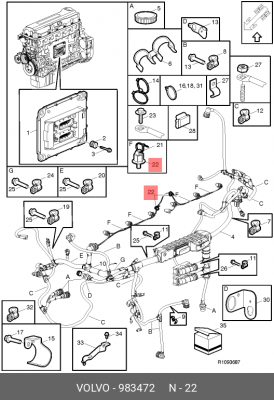 хомут! пластиковый 3,2х140mm \ VOLVO 983472 VOLVO