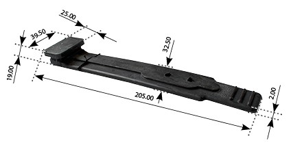 крепление брызговика!(р) резинка\RVI Magnum, MB Actros 700008 MANSONS