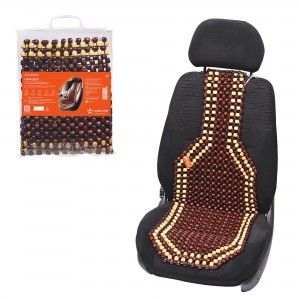 Накидка на сиденье массажная деревнная с подголовником темная AIRLINE ADCS001 AIRLINE