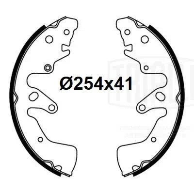 Колодки тормозные барабанные задние GF 4741 TRIALLI