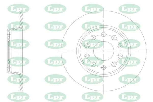 Диск тормозной A1038P A1038P LPR