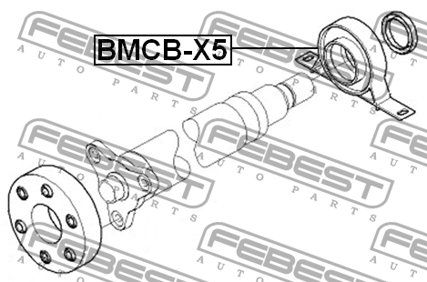 Подшипник опоры карданного вала BMW X5 E53 1999-2006 BMCB-X5 BMCB-X5 FEBEST