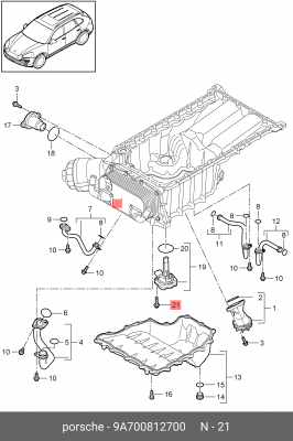 винт!\ Porsche Cayenne 02-10 9A700812700 PORSCHE