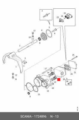 Заглушка (цилиндр управления opticruise) 1724896 SCANIA