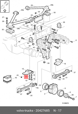 Шпилька,М18х70, с неполн.резьбой. 20427685 VOLVO