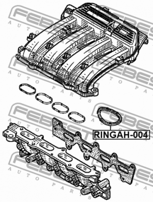 КОЛЬЦО УПЛОТНИТЕЛЬНОЕ ВПУСКНОГО КОЛЛЕКТОРА подходит для RENAULT LOGAN 2005-2013  RINGAH-004 FEBEST